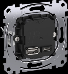 MEG4366-0120 USB charging station insert, type A + C, high power, 45 W