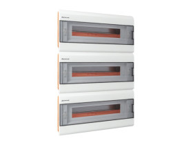 Rozdzielnica podtynkowa 54 modułowa 3x18M drzwi transparentne IP40 SRp-3x18 (N+PE) 2.9 ELEKTRO-PLAST