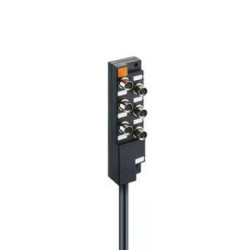 Koncentrator aktuator/sensor z wskaźnikiem funkcyjnym i operacyjnym LED 6-portów gniazdo M8 3-polowy ASBM 6/LED 3-344/5 M