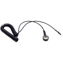 Quadrios 1903EC023 ESD earth cable 1.80 m 10 mm stud and socket ring terminal