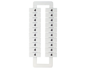 Oznacznik do złączek (EURO) 2,5-70mm2 /4/ biały 43192 /1 blister=20 szt/