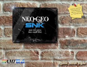 NEO-GEO branding - SNK Rustic Looking - Metal Sign