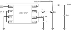 Enhanced Product 4-A/4-A dual-channel gate driver with inverting inputs