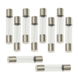 Bezpiecznik szklany - 8A - rurkowy - topikowy - 10szt