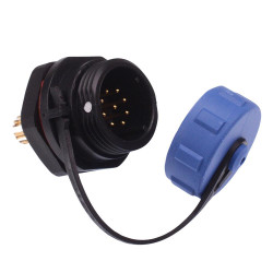 9 Pin Waterproof W13 Male Socket Panel Mount Connector IP68