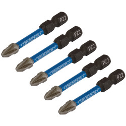Draper Expert 05647 PZ-Type Impact S/Driver Bits No2x50mm 1/4&quot; Hex 5Pc