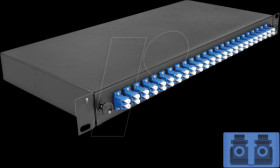 67009 19" FO splice box, 24x LC duplex OS2, 1RU