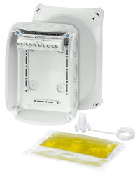 Puszka do wypełniania masą uszczelniającą do 6mm2 180x130x77mm szara WP 1006 B 62000108