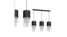 Lampa Wisząca Almeria Black/Chrome 3Xe27 Mlp64300 Milagro