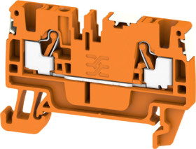 Through terminal block, push-in connection, 2.5 mm², 24 A, 8 kV, orange, 2799150000