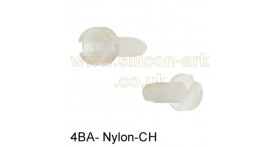 4BA x 1/4 nylon cheese head machine screw - (25 pack)