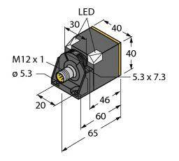 Turck Czujnik indukcyjny nie podtynkowy NPN, zestyk przełączny NI50U-CK40-VN4X2-H1141
