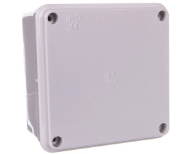 Puszka natynkowa gładka z pokrywą seria 410 IP56 100x100x50 szara EC410C4