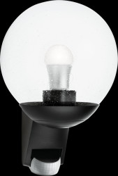 110026855 Wall light, 60 W, round, black, E27
