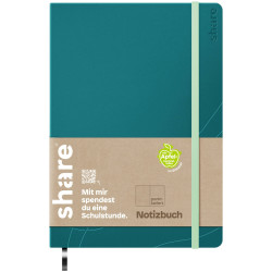 Notebook 4-0014059-1 Dotted A5 Petrol 192 Sheets Paper Pads Labels