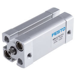 Siłownik pneumatyczny skok: 30mm Festo Ø 12mm dwustronnego działania Action 69.2mm ADN-12-30-I-P-A M5