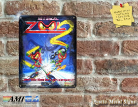 Zool 2 Box Artwork from the Original Amiga Game - Metal Sign