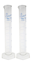 Cylinder miarowy 50ml PMP podziałki Tak RS PRO