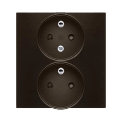 Simon 54 Gniazdo podwójne z/u z funkcją niezmienności faz 16A 250V brąz mat DGZ2T/46