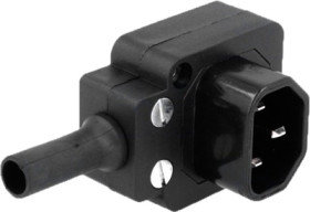 Plug E, 3 pole, cable assembly, screw connection, black, PX0685