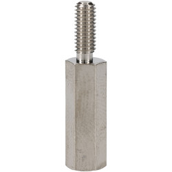 R-TECH 524410 Hex Threaded M-F Spacer Brass 5mm A/F M3 15mm - Pack Of 25