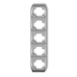 TREND Ramka pionowa pięciokrotna srebrny metalik 7RV-5