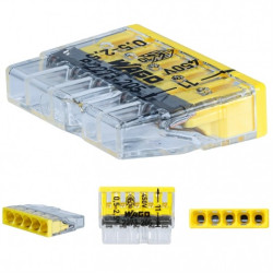 WAGO COMPACT 2273-205 Szybkozłączka 5x 0,5-2,5mm2 na drut 450V/24A ORYGINALNA woreczek 10szt.