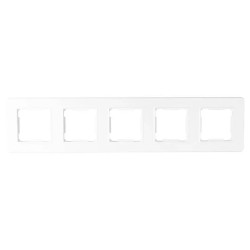 Ramka pięciokrotna, plastikowa, biała, QUAD Electromalt, QAD1005W