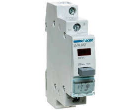 Przełącznik przyciskowy z lampką czerwoną 16A 0Z 1R SVN422