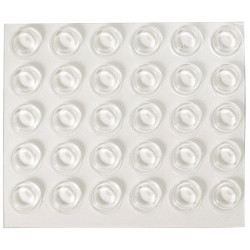 Toolcraft 2125C60-C Transparent Rubber Foot &#xD8; 12.7mm - 60 Pack