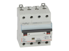 Wyłącznik różnicowoprądowy z członem nadprądowym C 20A 3P+N 30mA typ AC P304 DX3 411187 LEGRAND