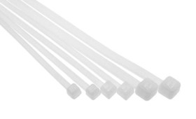 Opaska kablowa zaciskowa 80x3,0 - biała (100szt)