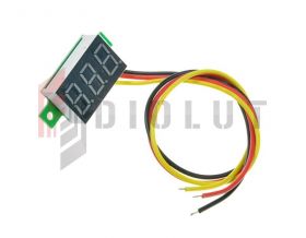 Woltomierz samochodowy LED czerwony 0-99V panelowy 0,36" bez obudowy