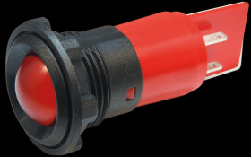 195E1230 LED signal light, 10 mm, red, 230 V, plastic, Ø22 mm, 40 mcd