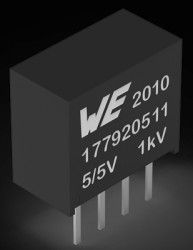 DC converter, 4.5-5.5 VDC, 1 W, 1 output, 5 VDC, 79 % efficiency, 177920511