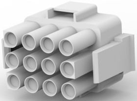 Plug housing, 12 pole, pitch 6.35 mm, straight, natural, 770041-1