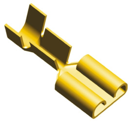 Konektor płaski Żeński 6.35 x 0.81mm długość 20.2mm Izolacja: Nieizolowane