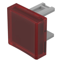 Soczewki do wskaźników, 31-954, Czerwony, Kwadratowy, długość: 15.3