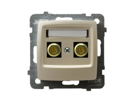 KARO Gniazdo głośnikowe pojedyncze ecru perłowy GGN-1S/m/42 OSPEL