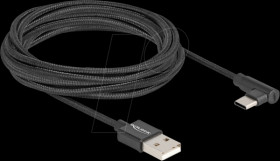 80033 USB 2.0 Kabel, A Stecker/C Stecker, gewinkelt, 3,0 m