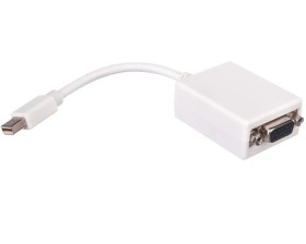 Kabel adapter miniDisplayPort 1.1a Typ miniDP/VGA, M/Ż biały 0,15m