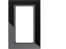 BERKER B.7 Ramka z dużym wycięciem szkło czarne/biały mat 13096616 HAGER