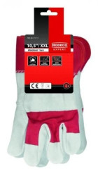 RĘKAWICE WZMACNIANE SKÓRA BYDLĘCA LUX MN-06-171/11 /12par/