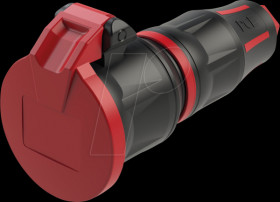 25712-sr Protective contact coupling Top Taurus2, type F - CEE 7/3, black