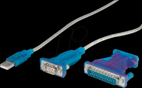 12.99.1160 USB converter, A connector to RS232/DB25, 1.8 m