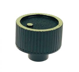 Gałka na potencjometr - na oś ściętą - czarno-złota