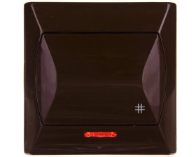 AKCENT Łącznik krzyżowy z podświetleniem brązowy ŁP-4AS/24