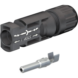 MC4 plug, 4.0-6.0 mm², cable Ø 5.5 to 7.4 mm, 1 kV, 39 A, 32.0143P0001-UR