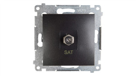 Simon 54 Gniazdo Antenowe Pojedyncze Sat Antracyt Dasf1.01/48