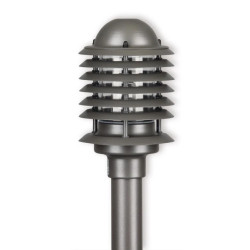 Oprawa ogrodowa do montażu na słupie fi50 obudowa i pierścienie z aluminium klosz szklany E27 szary grafit AVGP05GH